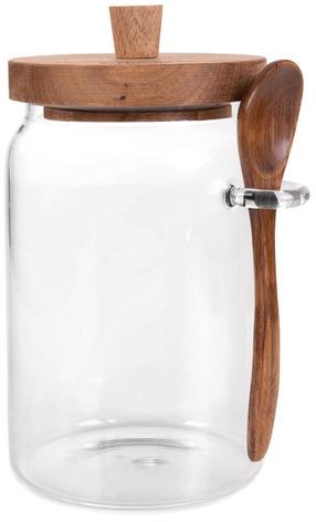Lielapjoma produktu konteiners Homla Carlos 213128, 0.9 l, caurspīdīga krās./brūna krās.