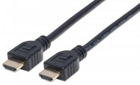 Vads Manhattan HDMI to HDMI HDMI 19 pin male, HDMI 19 pin male, 2 m, melna krās.