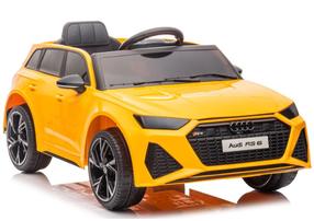 Bērnu elektroauto Lean Cars Audi RS6 BRD-2118, dzeltena krās.