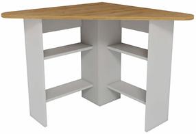 Virtuvinis stalas Kalune Design Corner, balta sp./sapphire oak sp., 80 cm x 80 cm x 73.8 cm