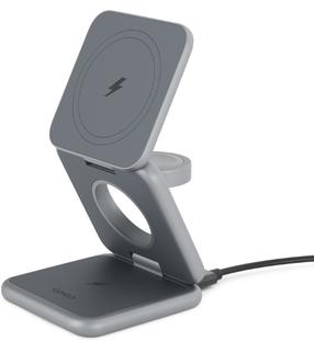 Беспроводное зарядное устройство Epico Mag+ Foldable 9915111900091, 1 x USB-C, серый цв., 22 Вт