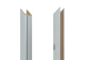 Vertikali durų stakta Domoletti, 209.7 cm x 10 - 14 cm x 1 cm, kairinė, pilka sp.