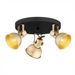 Valgusti lagi Argon Lenora 6243, E14, 3 x 7 W, kuldne v. / must v.
