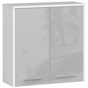 Подвесной шкафчик для ванной Akord W60, белый цв./серебристый цв., 22 см x 60 см x 60 см