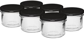 Stiklainis Browin 132233, 85 mm, 0.235 l, skaidri sp./juoda sp., 6 vnt.