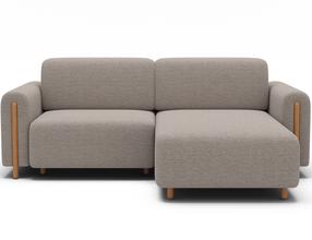 Modulinė sofa Acossta, smėlio sp., kairinė, 154 x 244 cm x 95 cm
