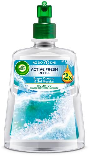 Namų kvapas, namų kvapo papildymas Air Wick Active Fresh Ocean Waves & Sea Salt, 228 ml Skaidri sp.