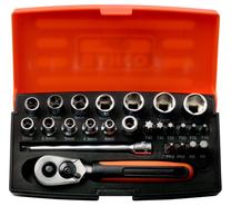 Antgalių rinkinys Bahco Sockets and bits 4-13mm 1/4"