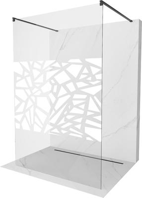 Dušas siena Mexen Kioto Walk-In, 120 cm x 200 cm, balta krās./melna krās./aizsargājošs