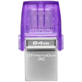 USB atmintinė Kingston DataTraveler microDuo 3C, violetinė sp., 64 GB