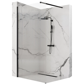 Dušo sienelė Rea Aero Intimo, 120 cm x 200 cm, juoda sp./grūdintas