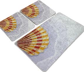 Комплект ковриков для ванны Foutastic Concha 359CHL3272, многоцветный, 100 см x 60 см