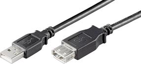 Pagarinātājs Goobay USB 2.0 USB 2.0 A female, USB 2.0 A male, 3 m, melna krās.