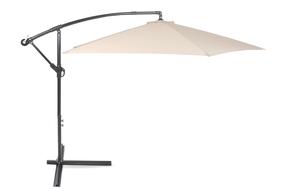 Dārza saulessargs Malabo, 300 cm, pelēka krās./gaiši brūna - ecru