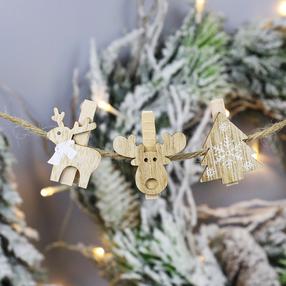 Kalėdinė dekoracija Christmas Touch CLIP-6, šviesiai ruda sp.