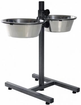 Подставка с мисками для собак Trixie Dog Bar, 5.6 л, серебристый цв.