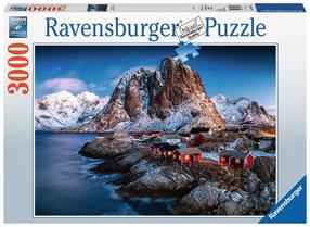 Dėlionė Ravensburger Hamnoy, Lofoty 17081, 43 cm x 30 cm, 3000 vnt., įvairių spalvų