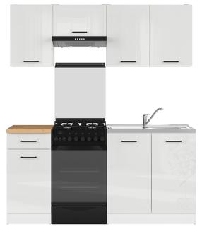 Кухонный гарнитур Junona Line, белый цв./golden craft oak цв., 1.7 м