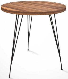 Журнальный столик Kalune Design Sandalf, черный цв./ореховый цв., 40 см x 40 см x 44 см