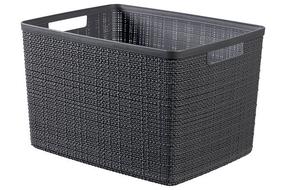 Daiktadėžė, transportavimui/įrankiams/daiktų saugojimo Curver Jute, 20 l, pilka sp., 36 x 28 x 23 cm