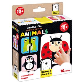 Izglītojoša mīkla Bananapanda Halves Animals, daudzkrāsaina, 16 gab.