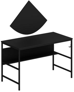 Rašomasis stalas Kalune Design Greta Matte 7041, 120 cm x 60 cm, 74 cm, juoda sp.
