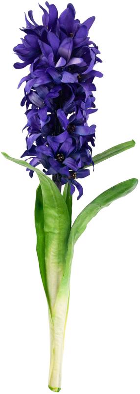 Dirbtinė gėlė, hiacintas, žalia sp./violetinė sp., 37 cm
