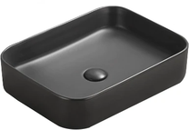 Vonios praustuvas Mexen Vena 22195085, keramika, 50 cm x 37 cm x 11 cm, juoda sp.