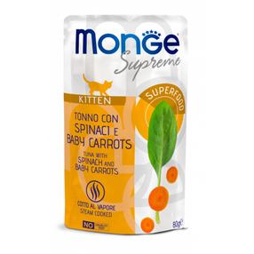 Šlapias kačių maistas Monge Supreme MN06835, tunas/morkos, 0.080 kg