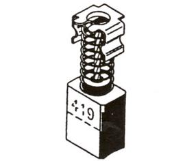 Šepetėlis Haushalt, 6 mm x 9 mm x 13.5 mm, 2 vnt.