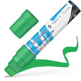 Акриловый маркер Schneider Paint-lt 330, 15 мм, зеленый цв.
