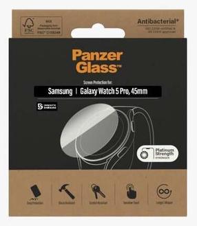 Aizsargstikls PanzerGlass, Screen Protector Galaxy Watch 5 Pro 45mm AB, caurspīdīga krās.