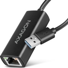 Adapteris Axagon ADE-AR USB A Vīrietis, RJ-45 Sieviete, 0.15 m, melna krās.