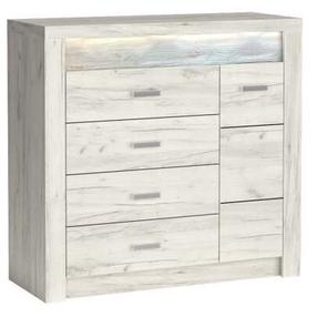 Kumode Indianapolis I17, balta krās., 104 cm x 42 cm x 108.5 cm
