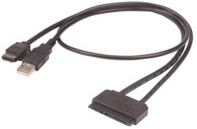 Vads Akasa AK-CBSA03-80BK SATA / USB, E-SATA, melna krās.