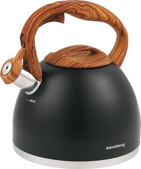  Arbatinukas su švilpuku Klausberg 7450, 3 l, ruda sp./juoda sp.