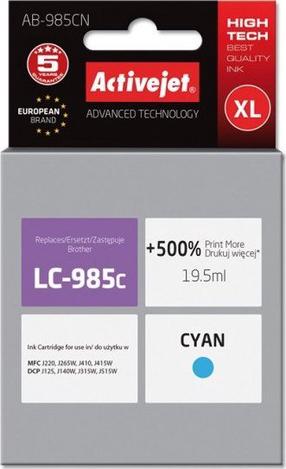 Rašalinio spausdintuvo kasetė ActiveJet Supreme ACJ AB-985C Brother LC985C, mėlyna sp., 19.5 ml