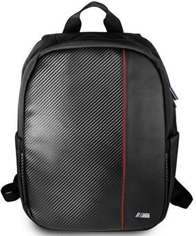 Mugursoma BMW Carbon Fibre BMBPCO15CAPRBK, melna krās./sarkana krās., 16"