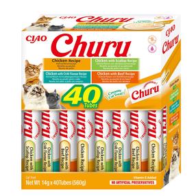 Лакомство для кошек Inaba Churu, курица, 0.014 кг, 40 шт.