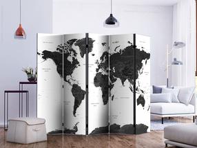 Fototapetas Artgeist Black And White Map II, 172 cm x 225 cm