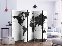 Fototapetas Artgeist Black And White Map II, 172 cm x 225 cm