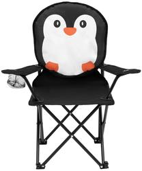 Sulankstoma turistinė kėdė Nils Fun Pinguin, balta sp./juoda sp.