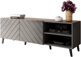 TV galds Cama Meble Abeto, pelēka krās., 150 cm x 41.6 cm x 52 cm