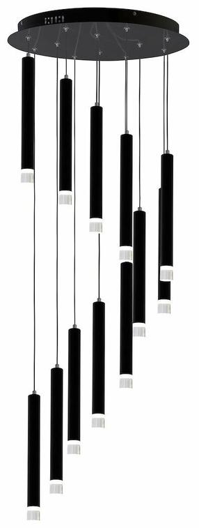 Lampa karināms Milagro Carbon ML6161, LED, 4000 °K, 12 x 12 W, caurspīdīga krās./melna krās. / melna krās.