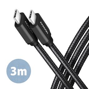 Кабель Axagon BUCM3-CM30AB USB Type-C, USB Type-C, 3 м, черный цв.