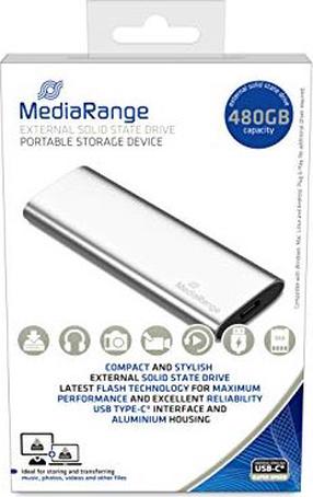 Kõvaketas MediaRange MR1102, SSD, 480 GB, hõbe v.