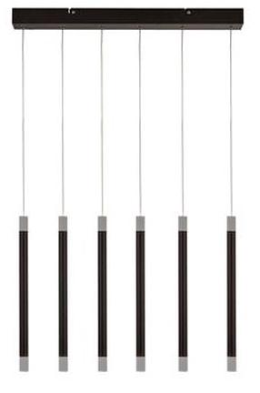 Šviestuvas kabinamas Searchlight Wands, LED, 2700 °K, 6 x 5 W, balta sp./juoda sp. / juoda sp.