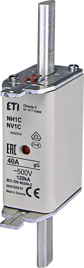 Плавкий предохранитель ETI, 500 В, 40 а