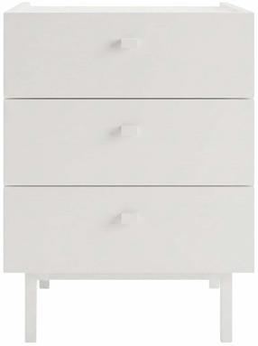 Naktinis staliukas Kalune Design Luke LK2-W, balta sp., 63.5 cm x 47.9 cm x 36.8 cm