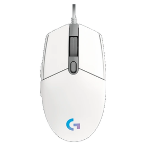 Vadu spēļu pele Logitech G203 Lightsync, balta krās.